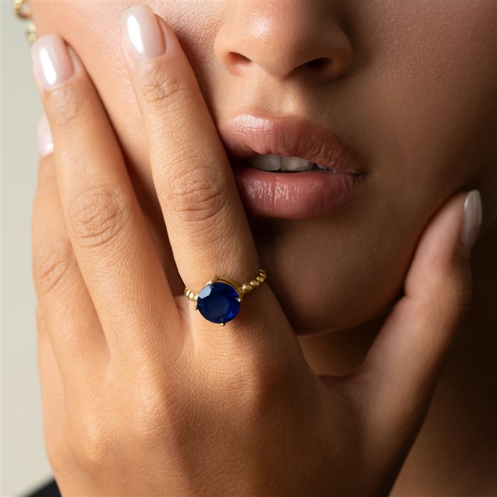 انگشتر طلا زنانه اسکارلت آبی