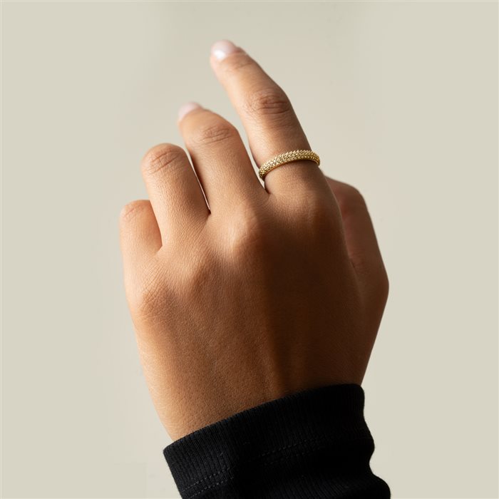 انگشتر طلا زنانه مولتی نگین شامپایی