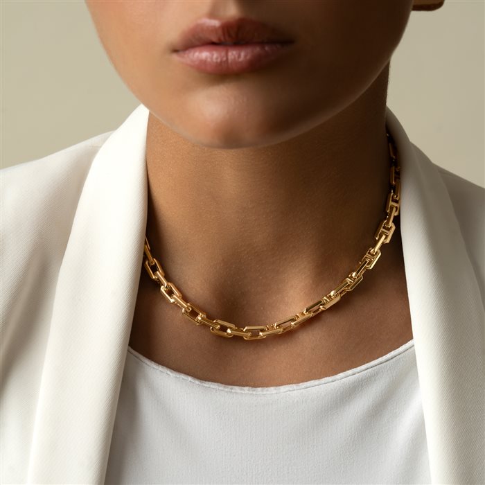 زنجیر طلا زنانه هالوی خط