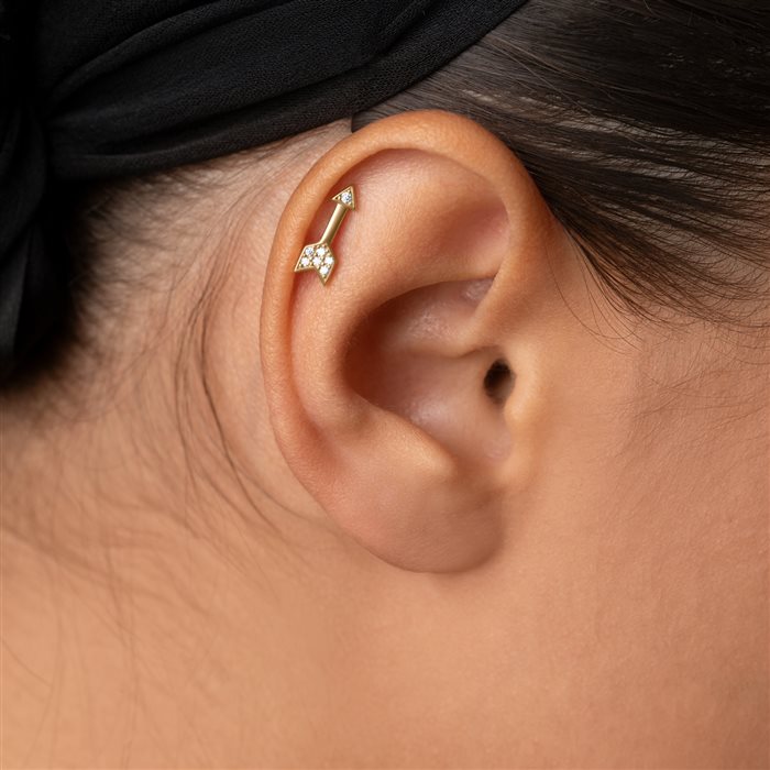 پیرسینگ طلا زنانه نشانه