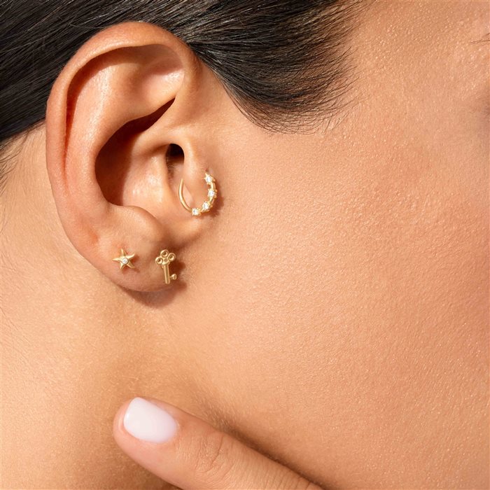 پیرسینگ طلا زنانه گلیتر