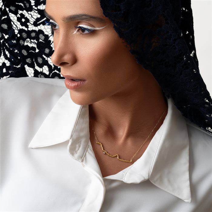 گردنبند طلا زنانه رگ مرزی (ساده)