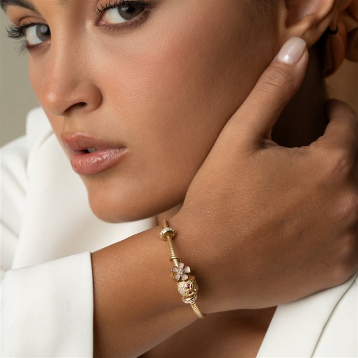 گوی دستبند طلا زنانه پاندورا جغد
