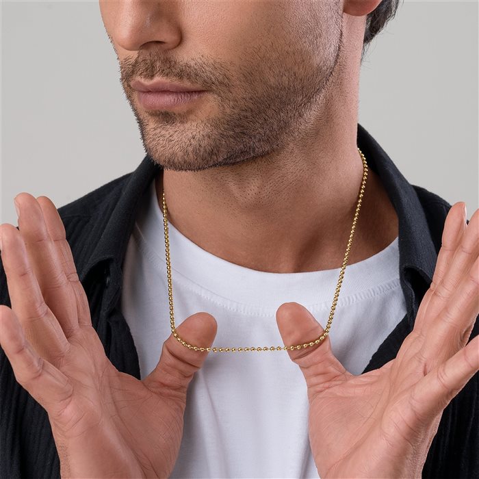 زنجیر طلا مردانه توپی متوسط