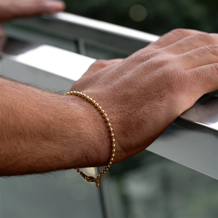 دستبند طلا مردانه توپی