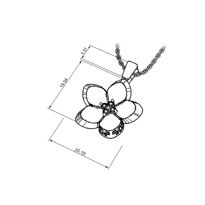 آویز طلا زنانه شکوفه