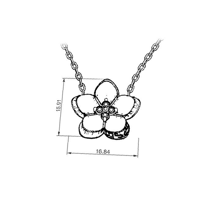 گردنبند طلا زنانه شکوفه