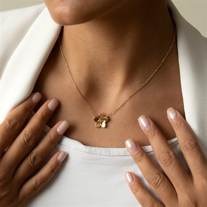 گردنبند طلا زنانه شکوفه