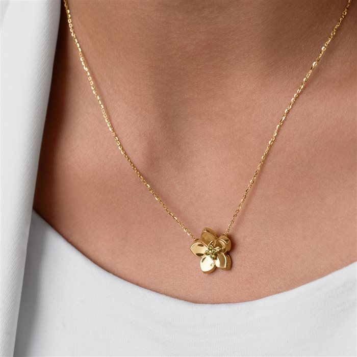گردنبند طلا زنانه شکوفه