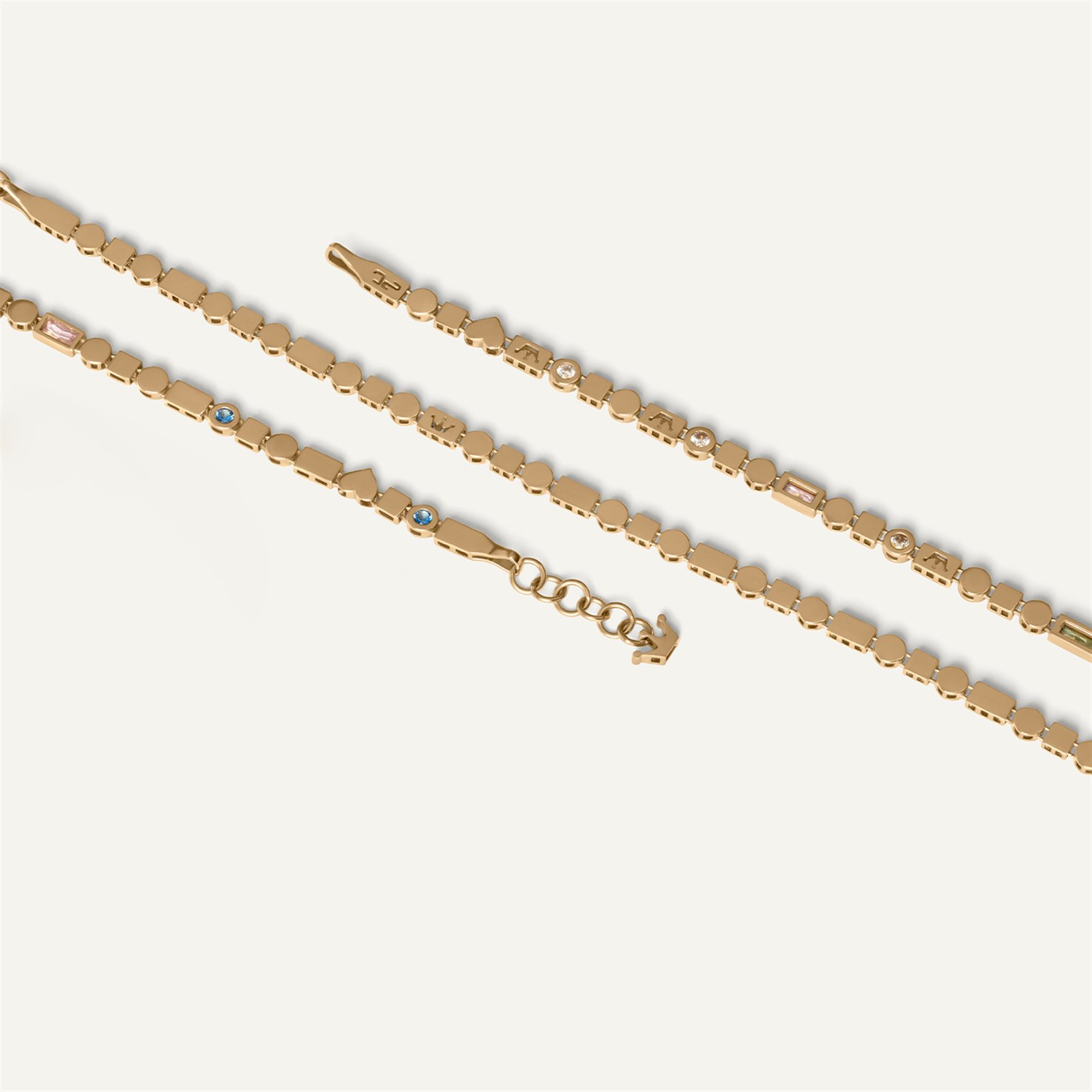  گردنبند طلا زنانه ریسه سنگ