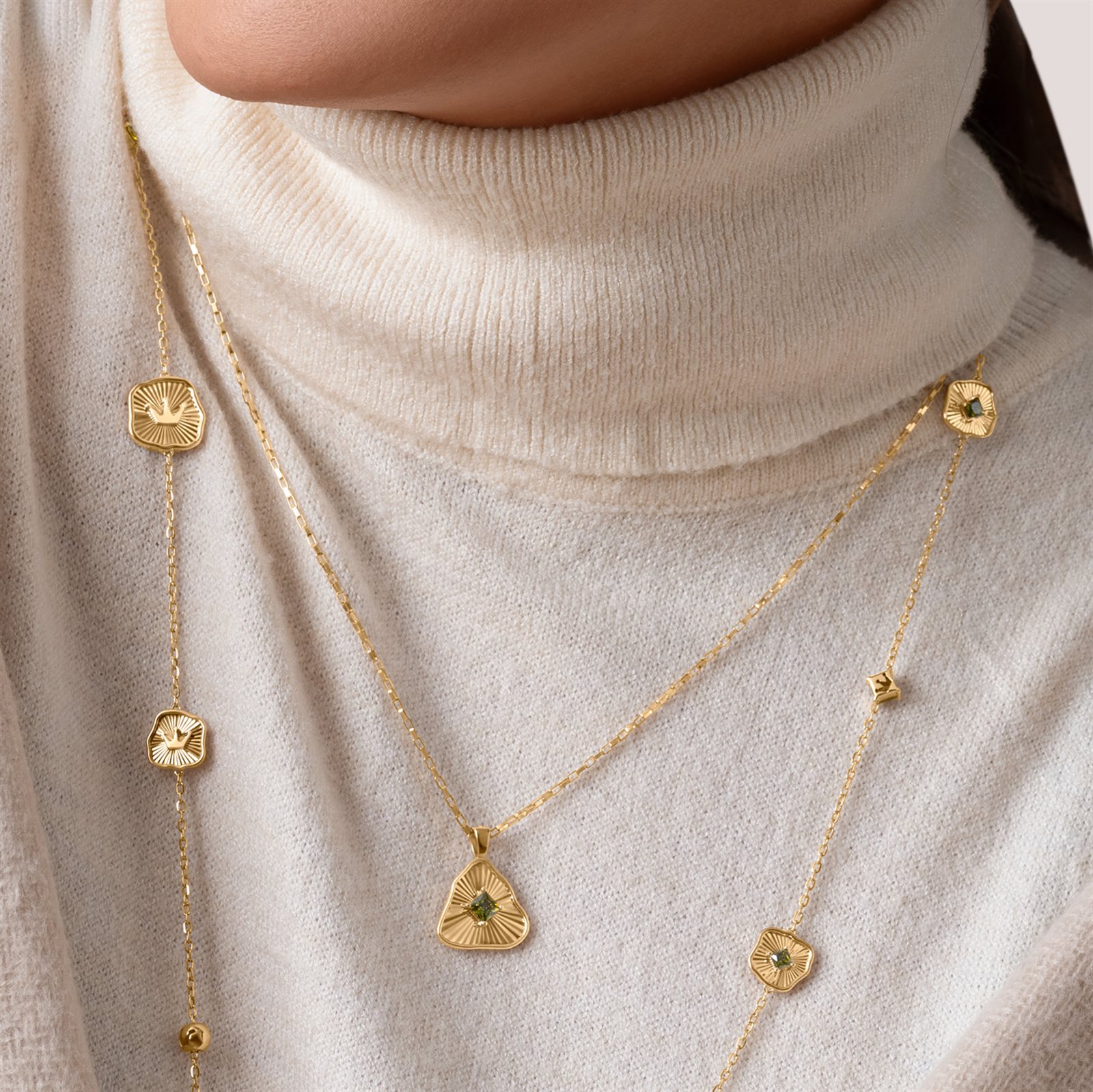 زنجیر طلا زنانه مستطیل کوچک