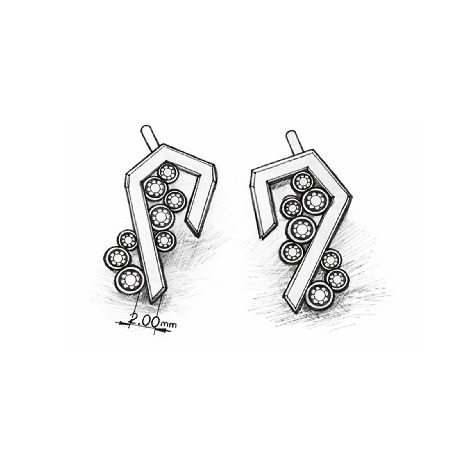 گوشواره طلا زنانه ترنج