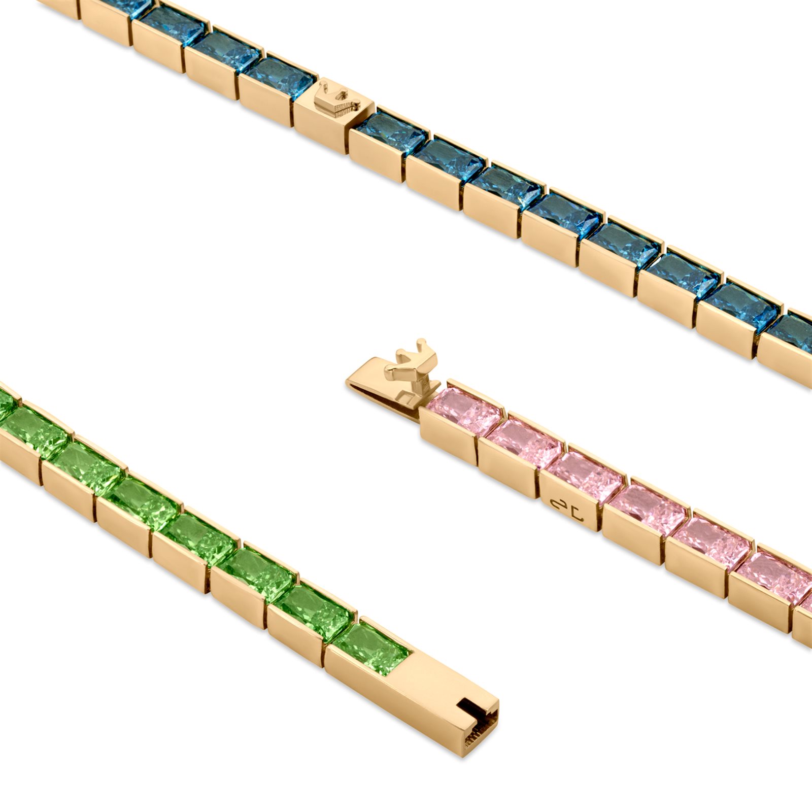 دستبند طلا زنانه ریل سبز دستبند طلا زنانه ریل سبز