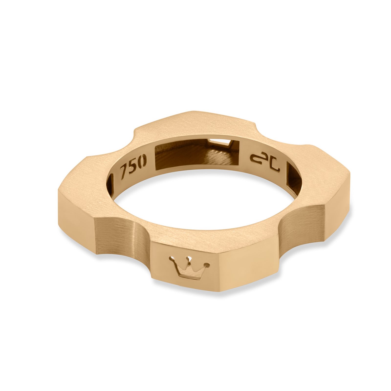 انگشتر طلا زنانه مهره مربع