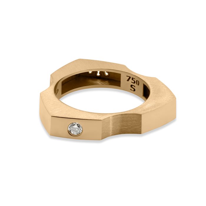 انگشتر طلا زنانه مهره مثلث