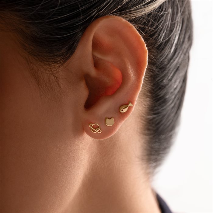 گوشواره طلا زنانه گربه