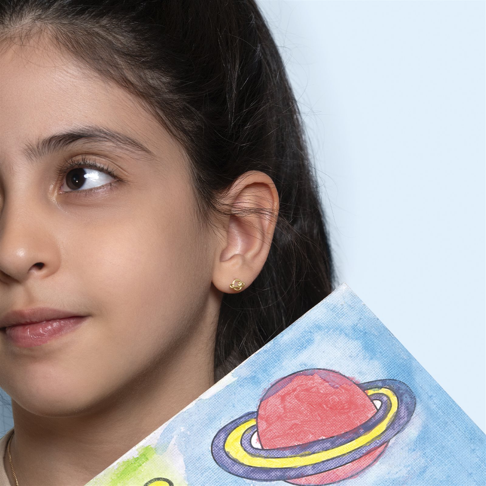 مدل جدید گوشواره طلا زنانه زحل مدل جدید گوشواره طلا زنانه زحل