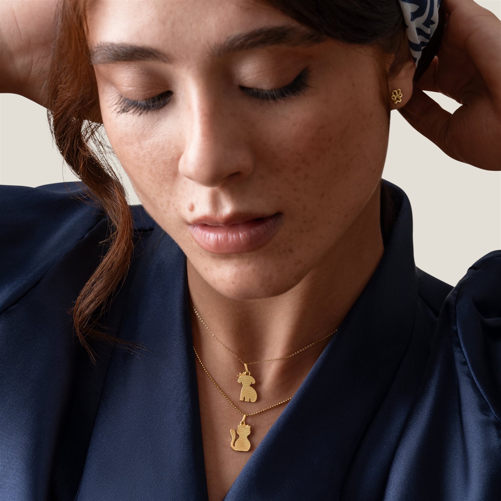 آویز طلا زنانه گربه