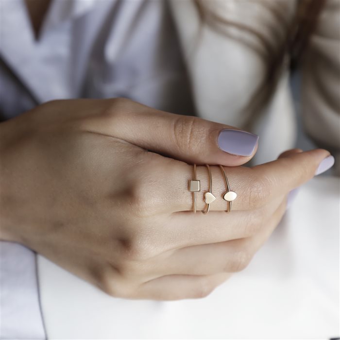 انگشتر طلا زنانه مینیمال بیضی