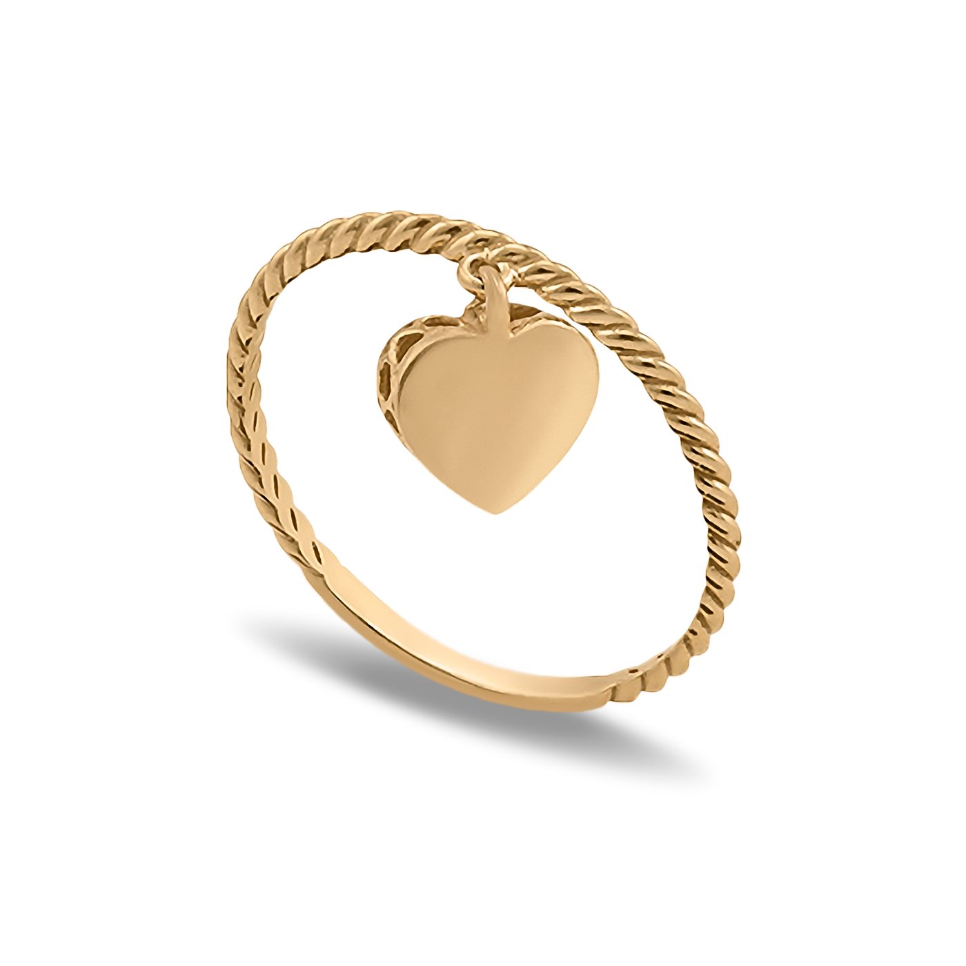 انگشتر طلا زنانه آویز قلب