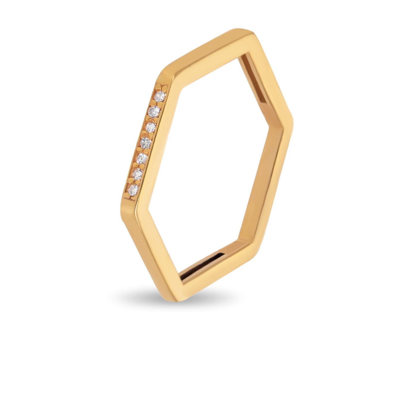 انگشتر طلا زنانه شش ضلعی انگشتر طلا زنانه شش ضلعی