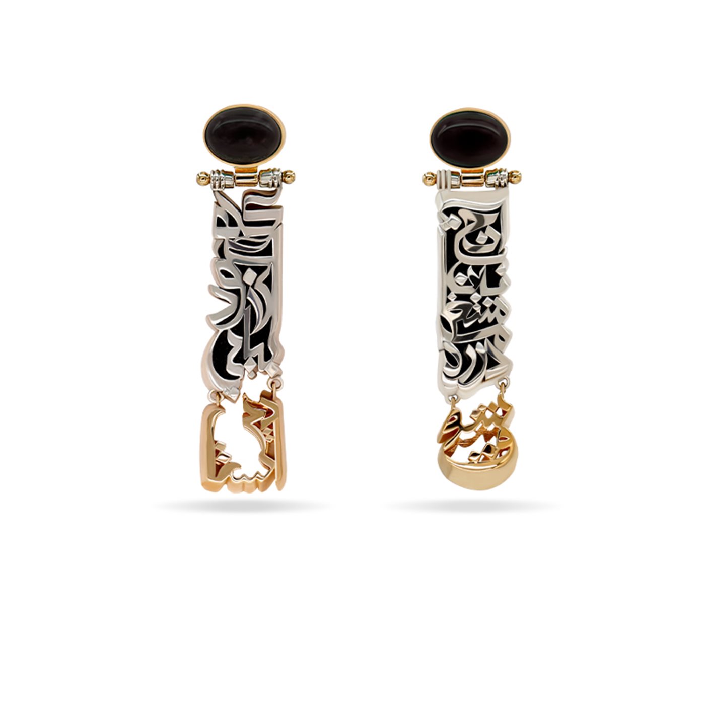 گوشواره طلا زنانه ره شوق مشکی گوشواره طلا زنانه ره شوق مشکی