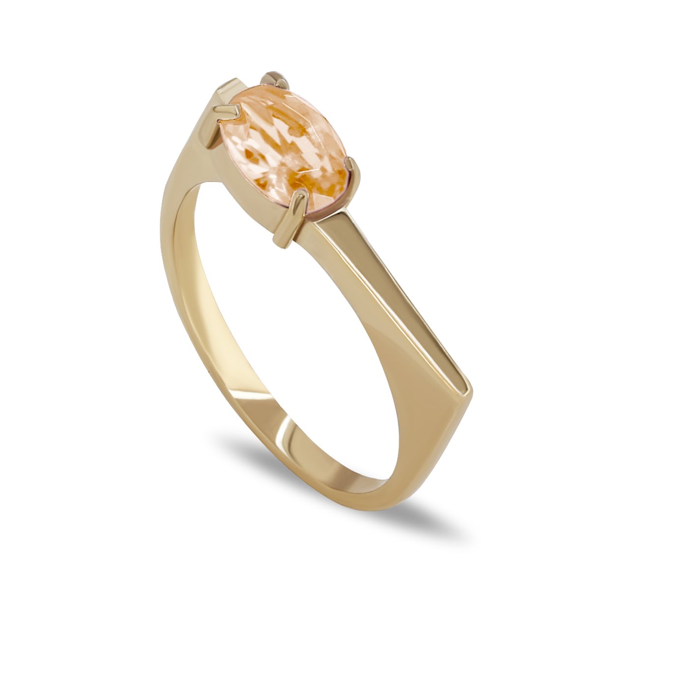 انگشتر طلا زنانه ژانویه شامپاینی انگشتر طلا زنانه ژانویه شامپاینی