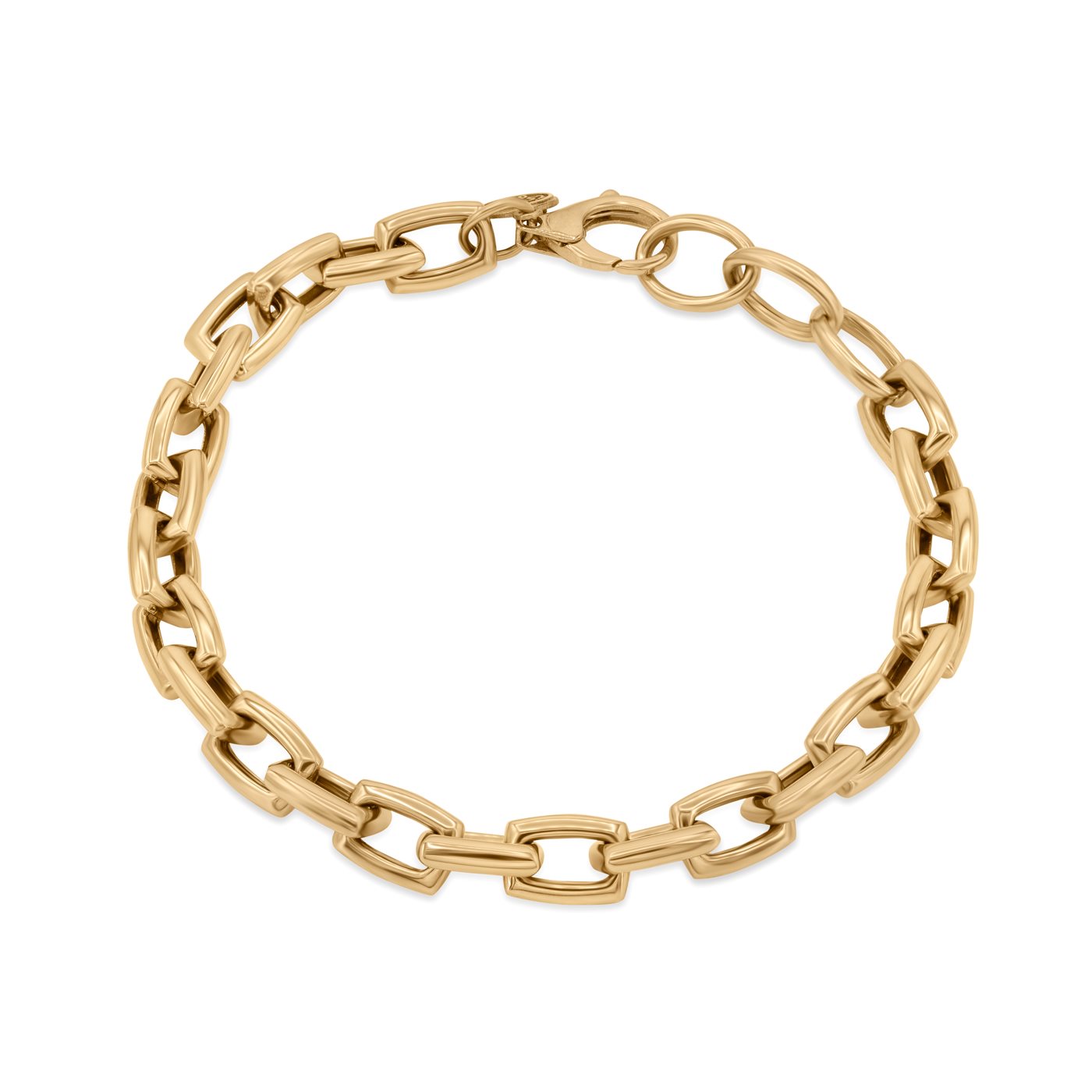 دستبند طلا زنانه هالوی مستطیل کوچک دستبند طلا زنانه هالوی مستطیل کوچک