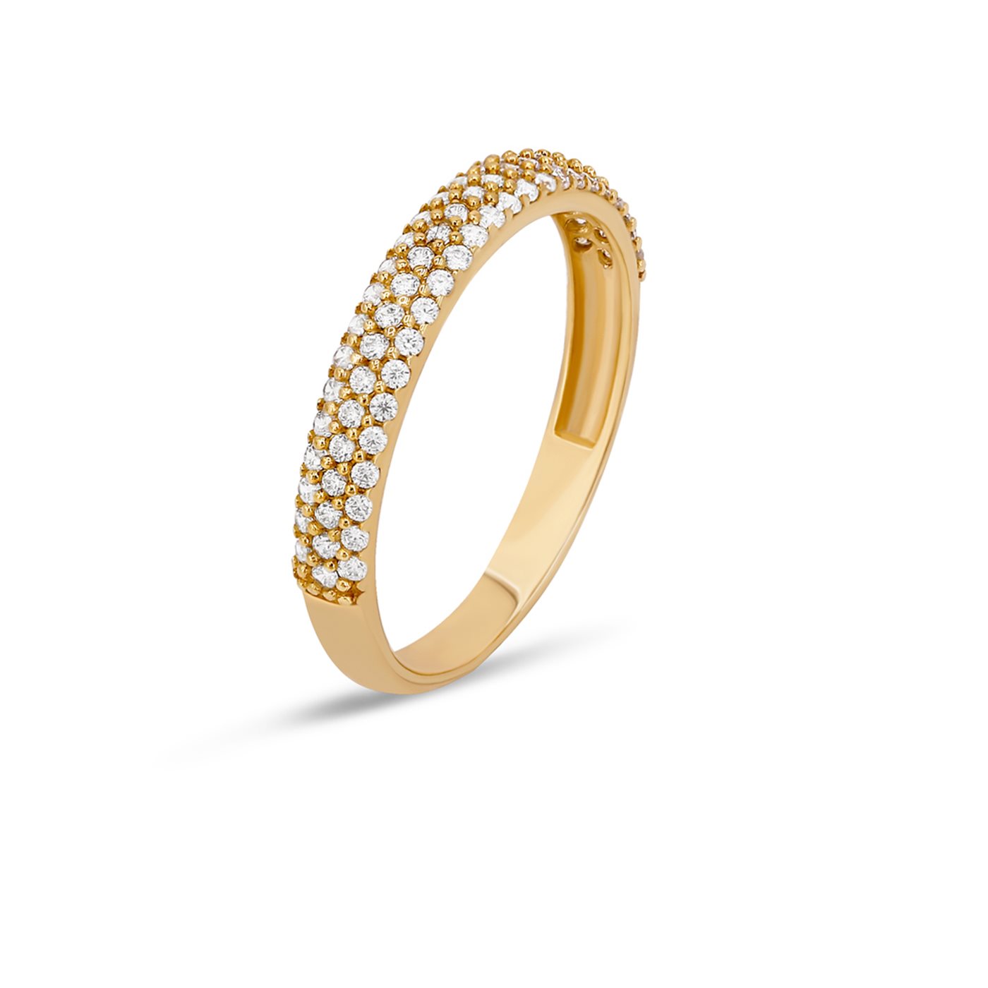 انگشتر طلا زنانه مولتی نگین سفید انگشتر طلا زنانه مولتی نگین سفید