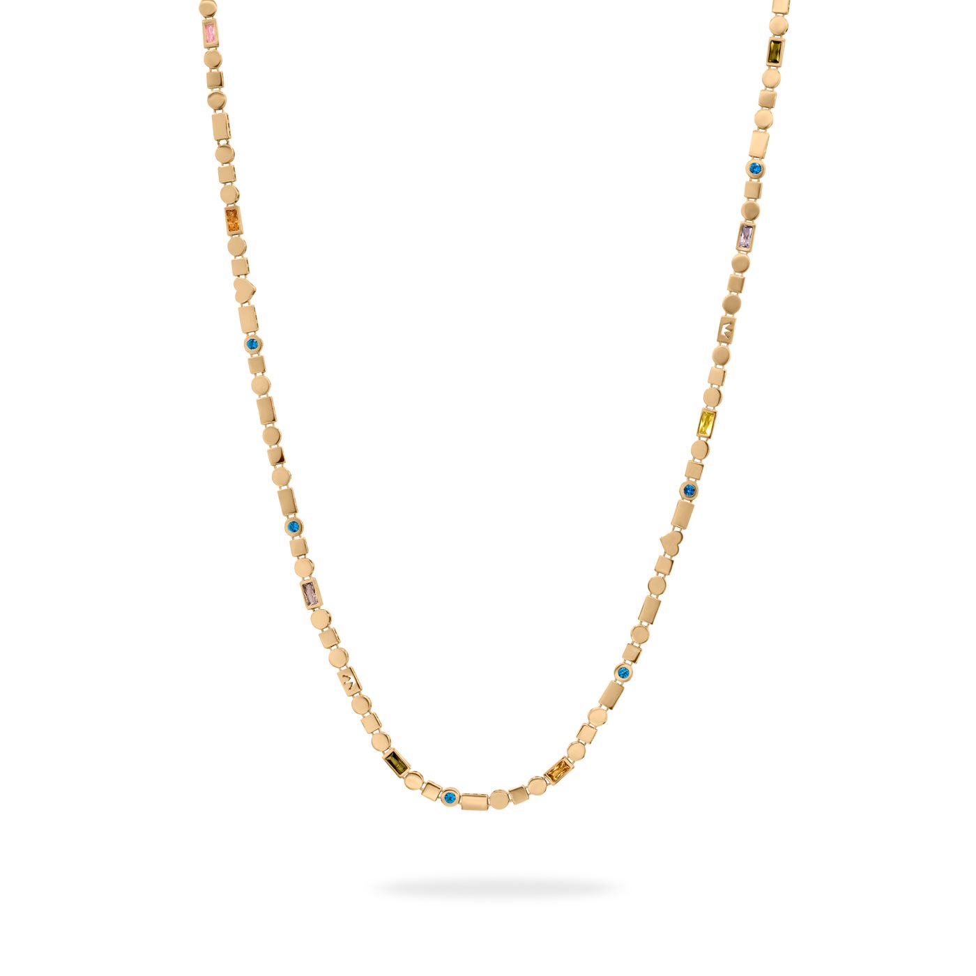  گردنبند طلا زنانه ریسه سنگ