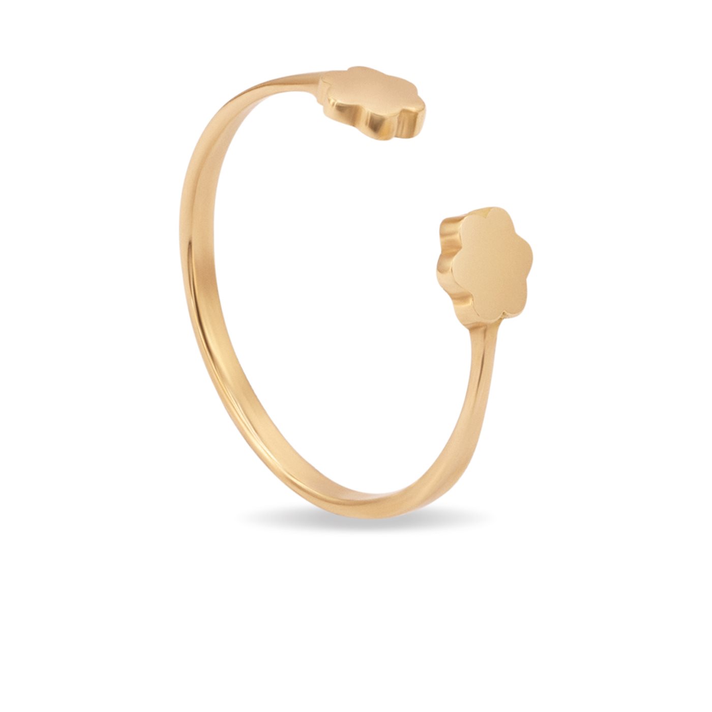 انگشتر طلا زنانه دو گل انگشتر طلا زنانه دو گل