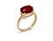 انگشتر طلا زنانه ویترای بیضی سرخ