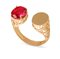 انگشتر طلا زنانه دایره سرخ