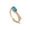 انگشتر طلا زنانه ژانویه آبی