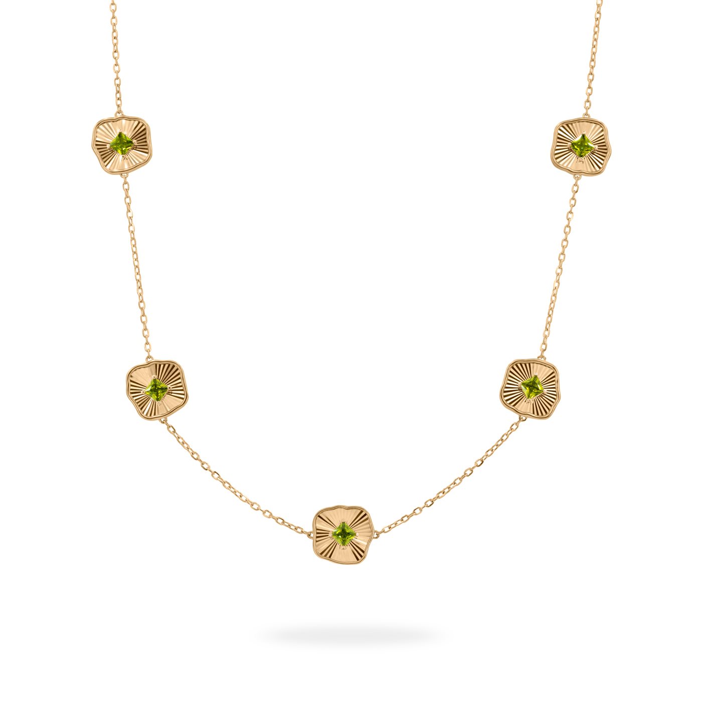  گردنبند طلا زنانه نورا مربع