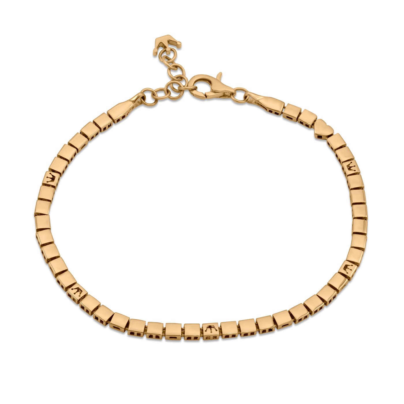 دستبند طلا زنانه ریسه مربع دستبند طلا زنانه ریسه مربع