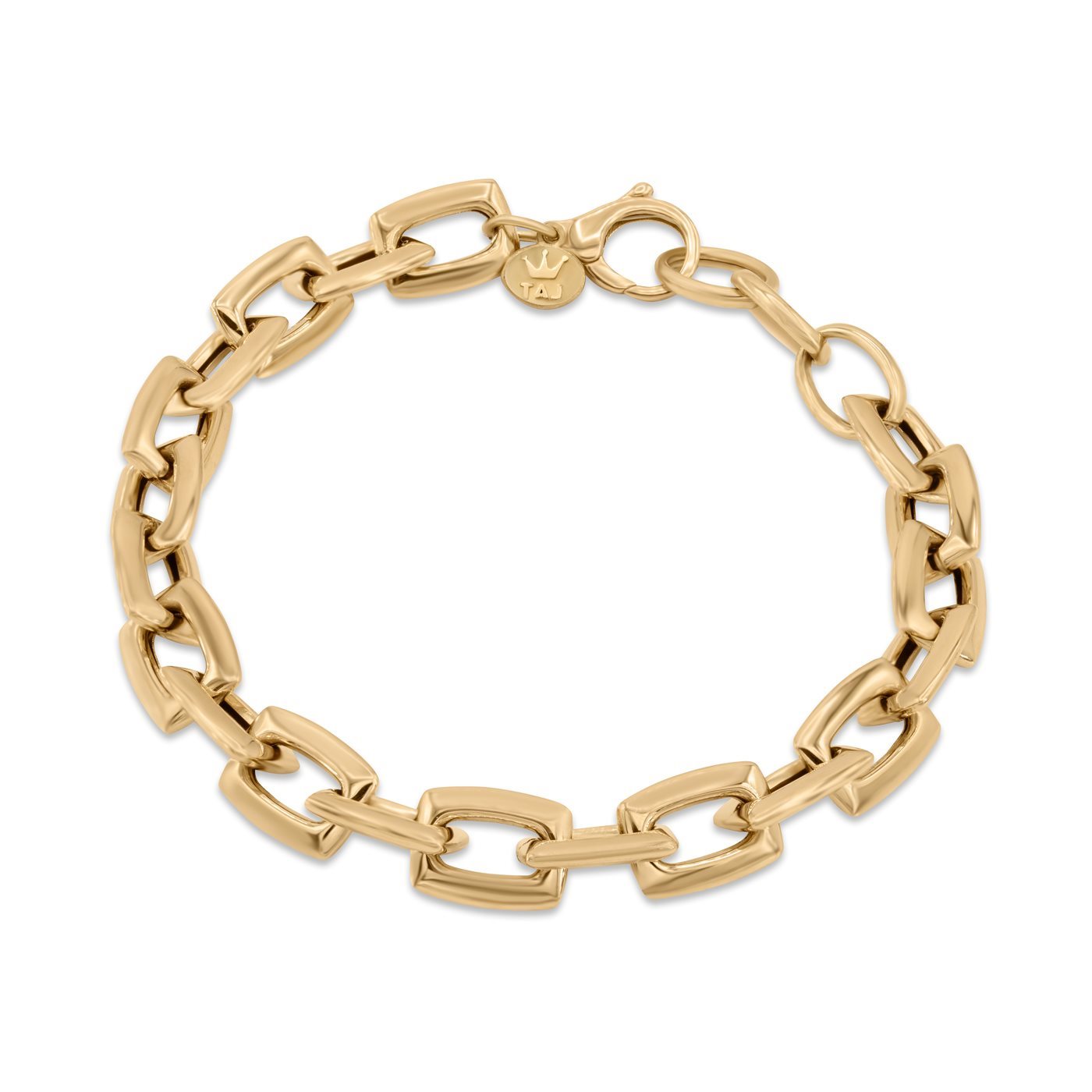 دستبند طلا مردانه هالوی مستطیل بزرگ دستبند طلا مردانه هالوی مستطیل بزرگ