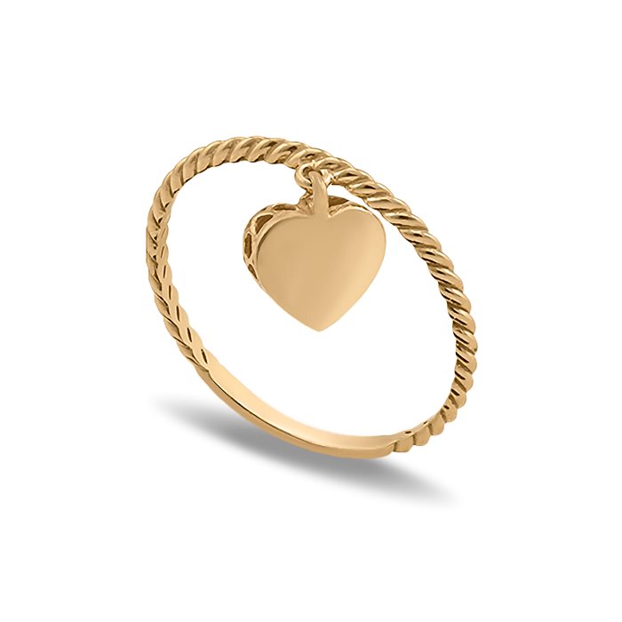 انگشتر طلا زنانه آویز قلب