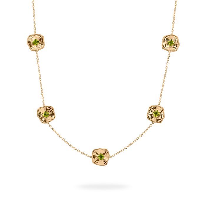  گردنبند طلا زنانه نورا مربع