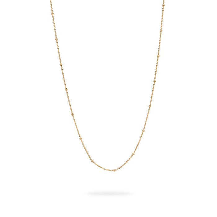 زنجیر طلا زنانه قلمدانی تک گوی