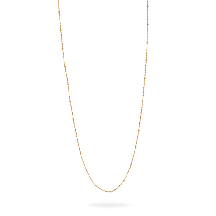 زنجیر طلا زنانه قلمدانی تک گوی رولباسی