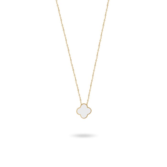 گردنبند طلا زنانه ونکلیف سفید